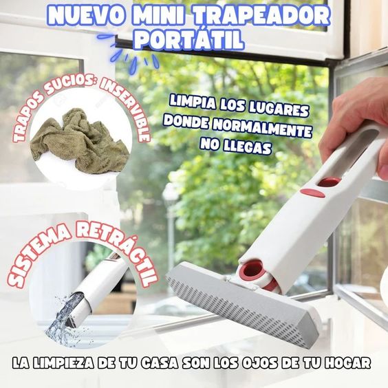 ✨Mini Trapeador Portátil con Microfibra + Envío gratis