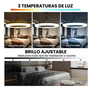 Ventilador, Luz led y Aromatizador 3 en 1