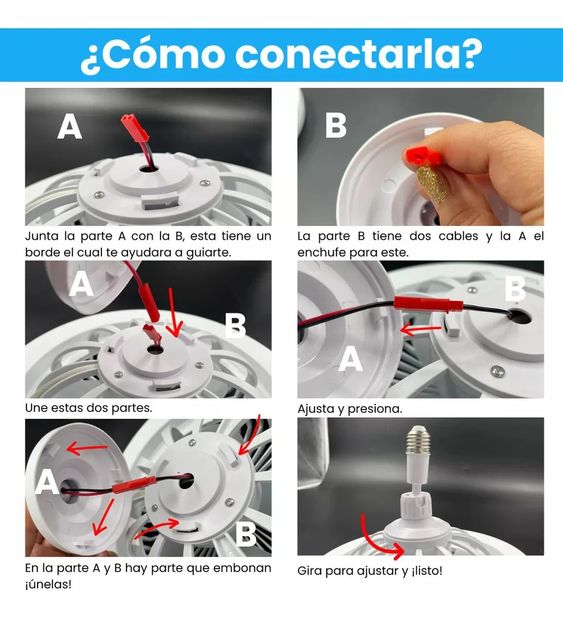 Ventilador, Luz led y Aromatizador 3 en 1