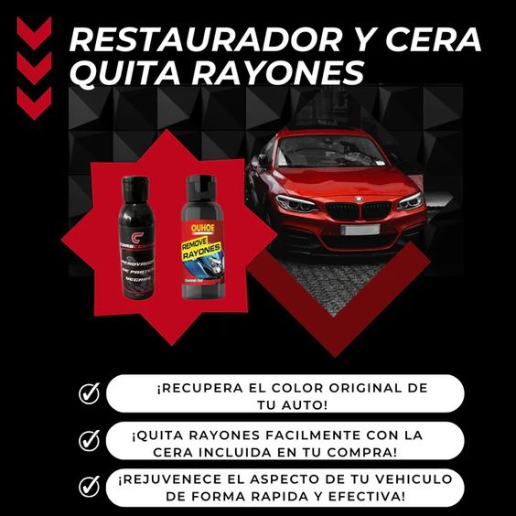 Restaurador de Partes Negras + Regalo: ¡Cera Quita Rayones Incluida!